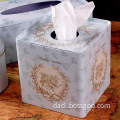 High Quality Cute Square Shape Tissue Tin Box